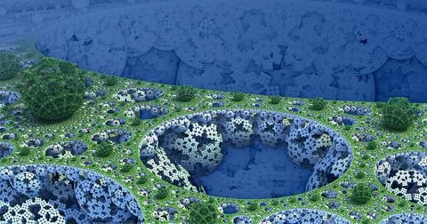 The surface of an alien planet 3d rendering Stock Illustration