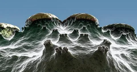 The surface of an alien planet 3d rendering Stock Illustration