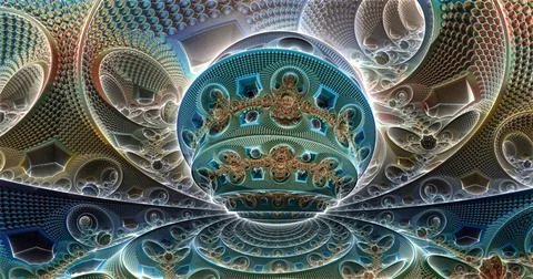 The surface of an alien planet 3d rendering Stock Illustration