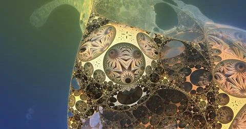 The surface of an alien planet 3d rendering Stock Illustration