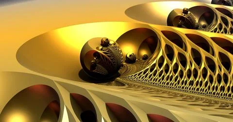 The surface of an alien planet 3d rendering Stock Illustration