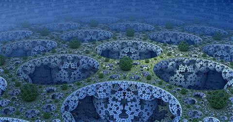 The surface of an alien planet 3d rendering Stock Illustration