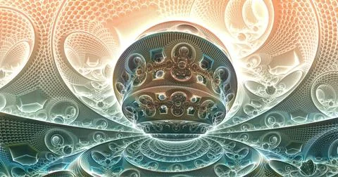 The surface of an alien planet 3d rendering Stock Illustration