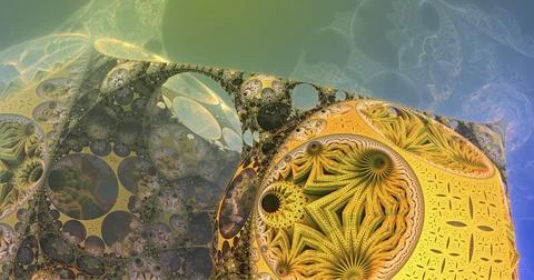 The surface of an alien planet 3d rendering Stock Illustration
