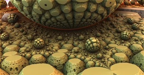 The surface of an alien planet 3d rendering Stock Illustration