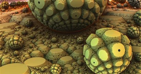 The surface of an alien planet 3d rendering Stock Illustration