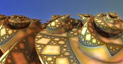 The surface of an alien planet 3d rendering Stock Illustration