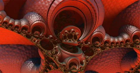 The surface of an alien planet 3d rendering Stock Illustration