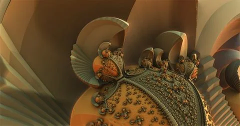 The surface of an alien planet 3d rendering Stock Illustration