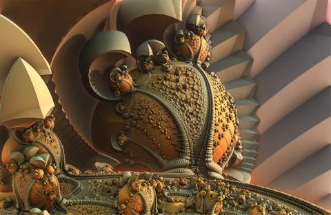 The surface of an alien planet 3d rendering Stock Illustration