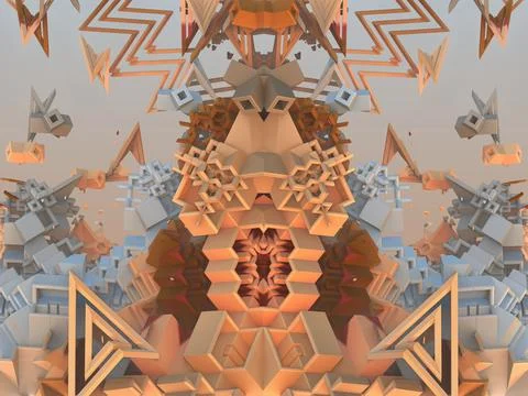 The surface of an alien planet 3d rendering Stock Illustration