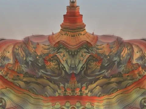 The surface of an alien planet 3d rendering Stock Illustration