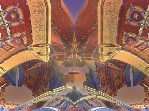 The surface of an alien planet 3d rendering Stock Illustration