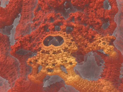 The surface of an alien planet 3d rendering Stock Illustration