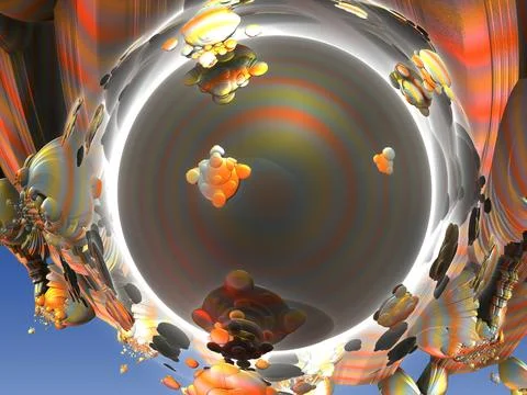 The surface of an alien planet 3d rendering Stock Illustration