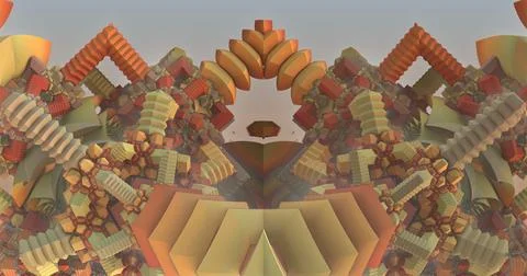The surface of an alien planet 3d rendering Stock Illustration