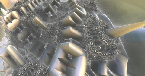 The surface of an alien planet 3d rendering Stock Illustration