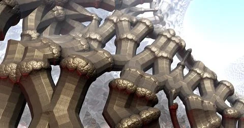 The surface of an alien planet 3d rendering Stock Illustration