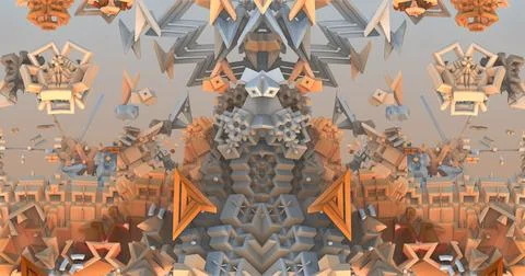 The surface of an alien planet 3d rendering Stock Illustration