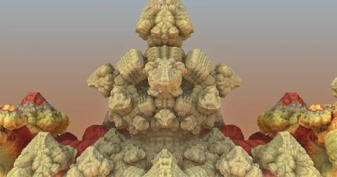 The surface of an alien planet 3d rendering Stock Illustration