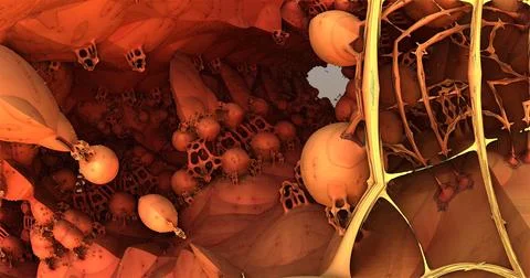 The surface of an alien planet 3d rendering Stock Illustration