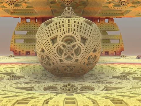 The surface of an alien planet 3d rendering Stock Illustration