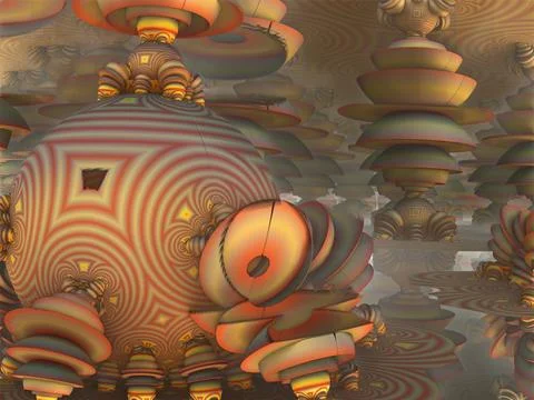 The surface of an alien planet 3d rendering Stock Illustration