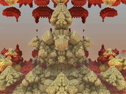 The surface of an alien planet 3d rendering Stock Illustration