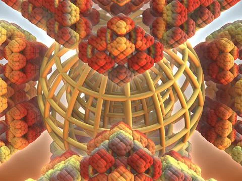 The surface of an alien planet 3d rendering Stock Illustration