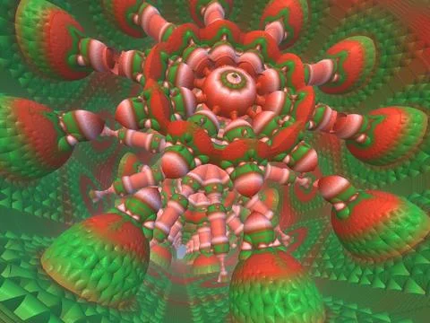 The surface of an alien planet 3d rendering Stock Illustration