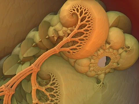 The surface of an alien planet 3d rendering Stock Illustration