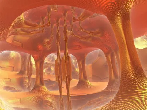 The surface of an alien planet 3d rendering Stock Illustration