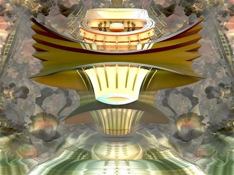 The surface of an alien planet 3d rendering Stock Illustration