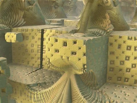 The surface of an alien planet 3d rendering Stock Illustration
