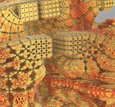 The surface of an alien planet 3d rendering Stock Illustration
