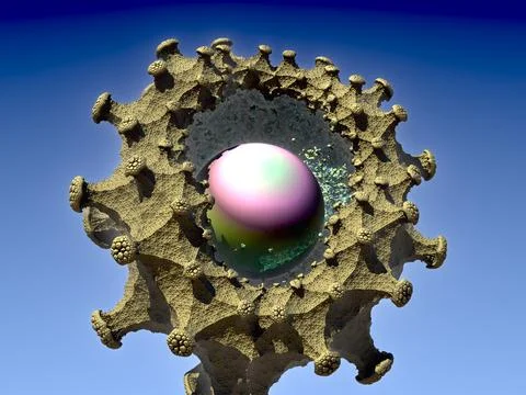 The surface of an alien planet 3d rendering Stock Illustration