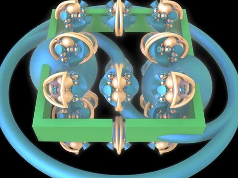 The surface of an alien planet 3d rendering Stock Illustration