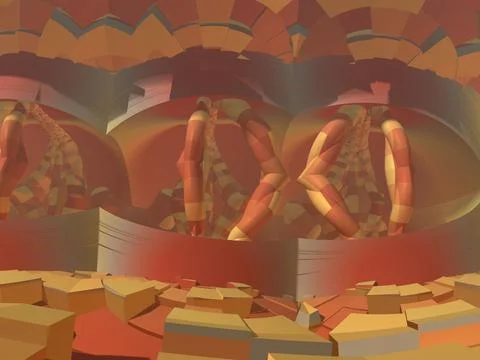 The surface of an alien planet 3d rendering Stock Illustration