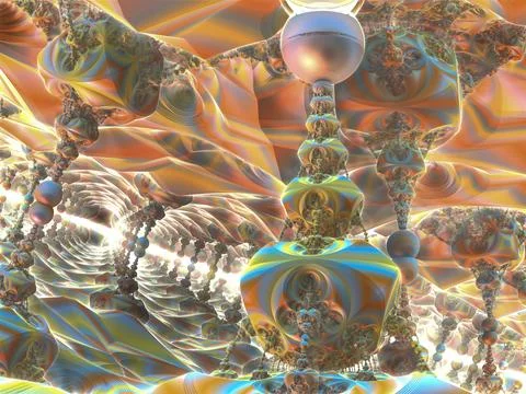The surface of an alien planet 3d rendering Stock Illustration