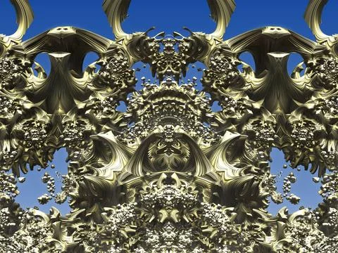 The surface of an alien planet 3d rendering Stock Illustration