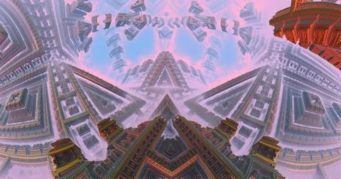 The surface of an alien planet 3d rendering Stock Illustration