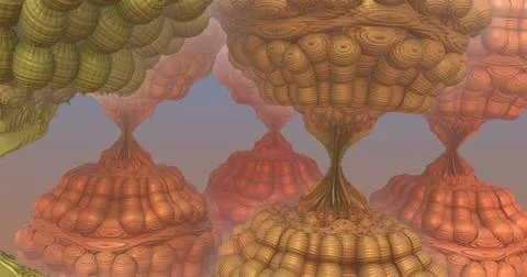 The surface of an alien planet 3d rendering Stock Illustration