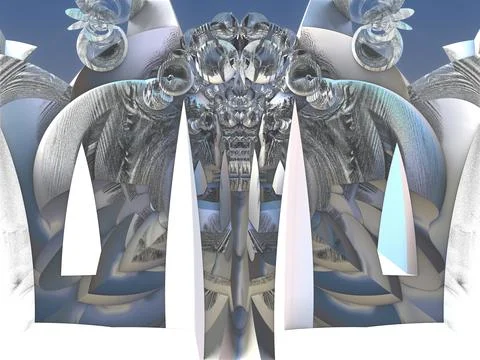 The surface of an alien planet 3d rendering Stock Illustration