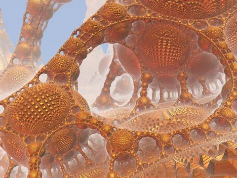 The surface of an alien planet 3d rendering Stock Illustration