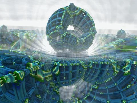 The surface of an alien planet 3d rendering Stock Illustration