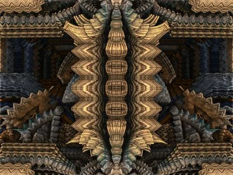 The surface of an alien planet 3d rendering Stock Illustration