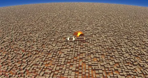 The surface of an alien planet 3d rendering Stock Illustration