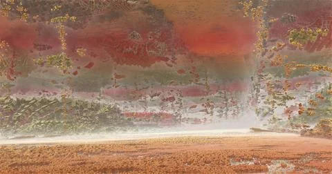 The surface of an alien planet 3d rendering Stock Illustration