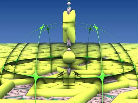 The surface of an alien planet 3d rendering Stock Illustration