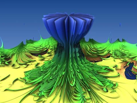 The surface of an alien planet 3d rendering Stock Illustration
